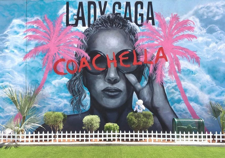 Lady Gaga Coachella Wall Mural case study