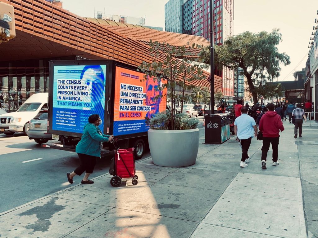 Digital mobile billboard truck Los Angeles