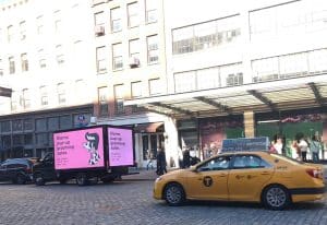 Klarna's Digital Mobile Billboard in New York