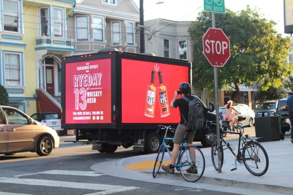 Sagamore Spirits Digital Mobile Billboard in San Francisco