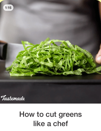 how to cut greens like a chef