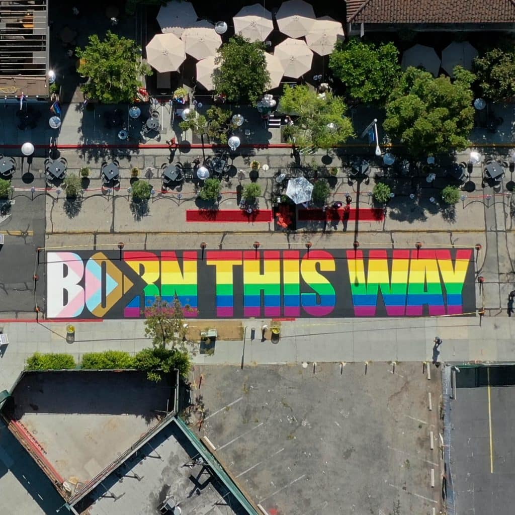 Lady Gaga Street Mural West Hollywood