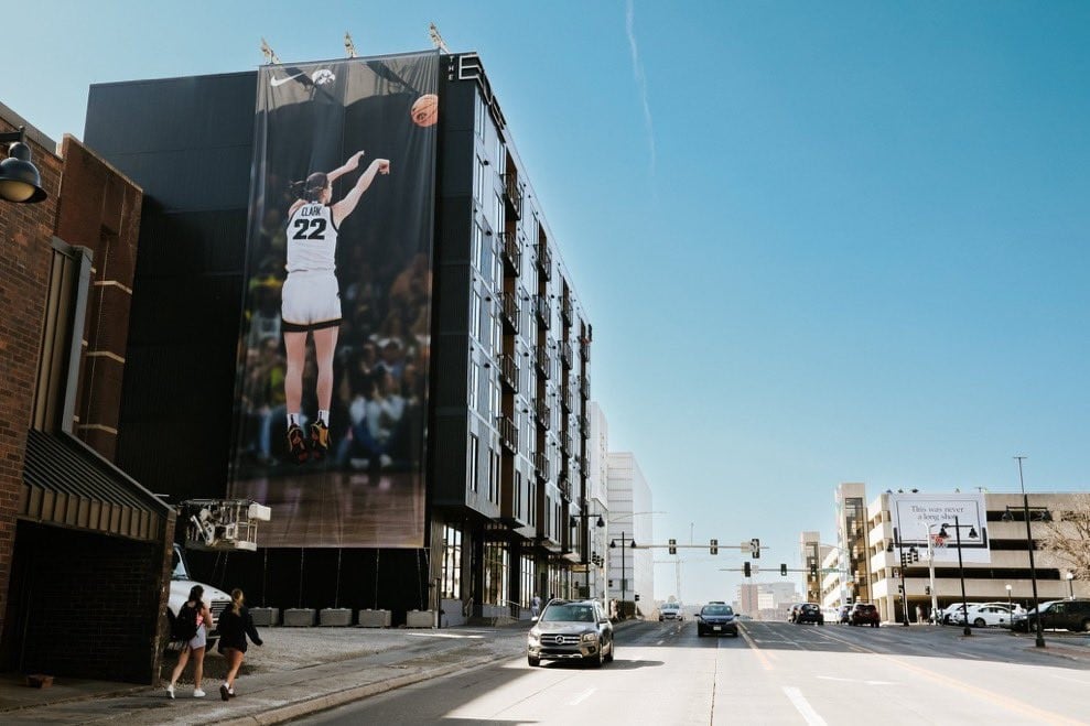 Nike Caitlin Clark Mural and Banner