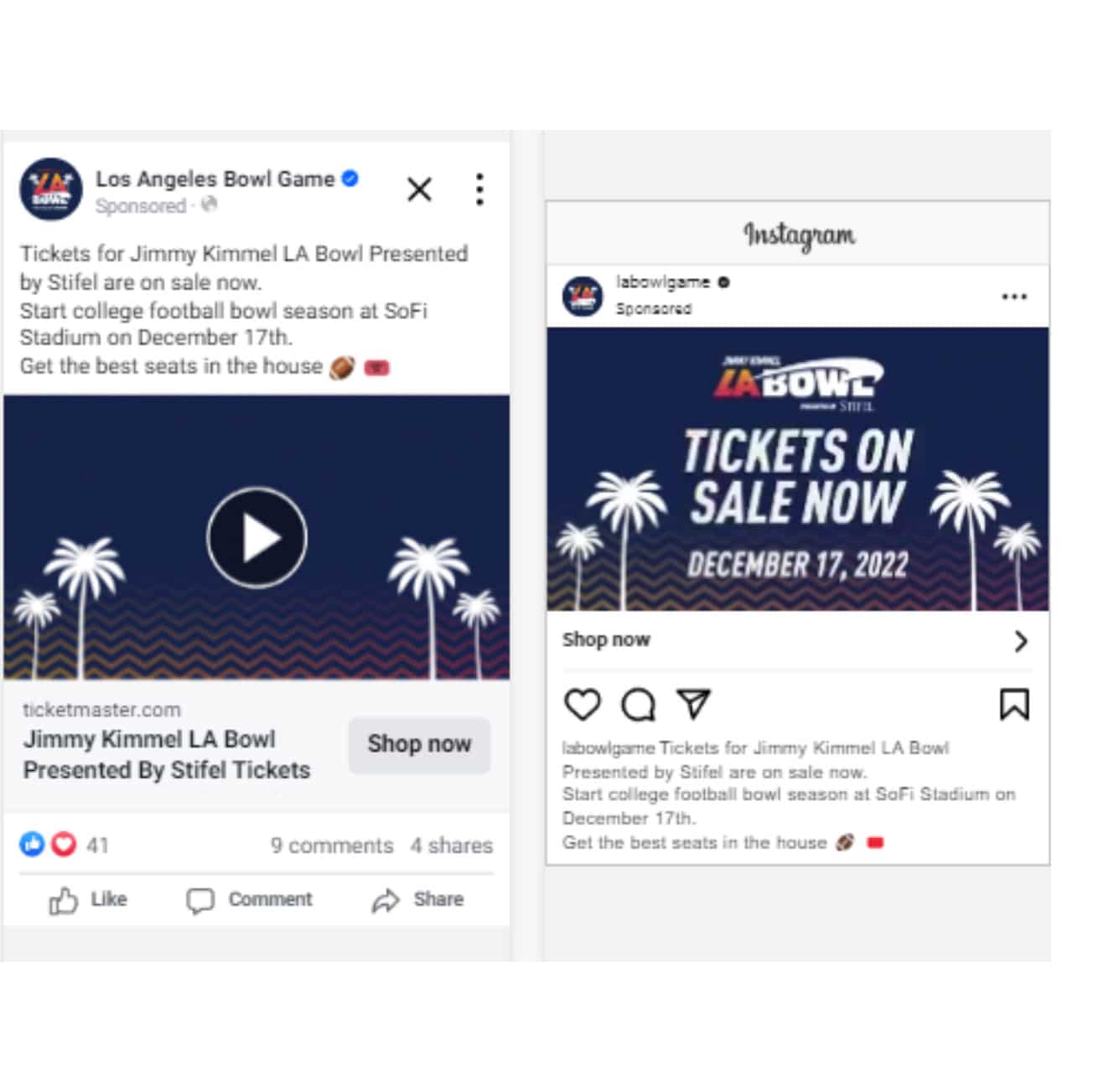 SoFi Stadium Facebook Ads