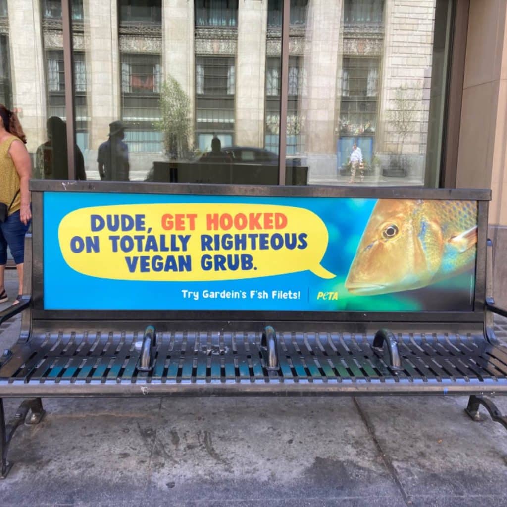 PETA Los Angeles Bus Bench Campaign