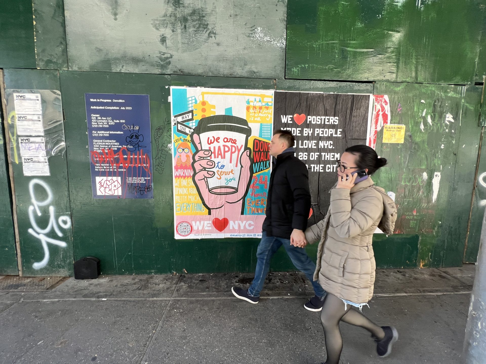 Wild Posting at 516 6th Ave and W 14th St New York