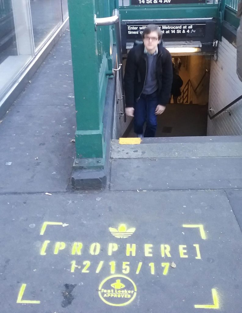 Champs Sports sidewalk stencil guerilla advertising campaign in Los Angeles