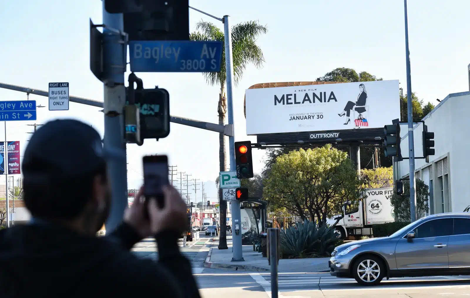 Melania Trump billboard vandalized with graffiti