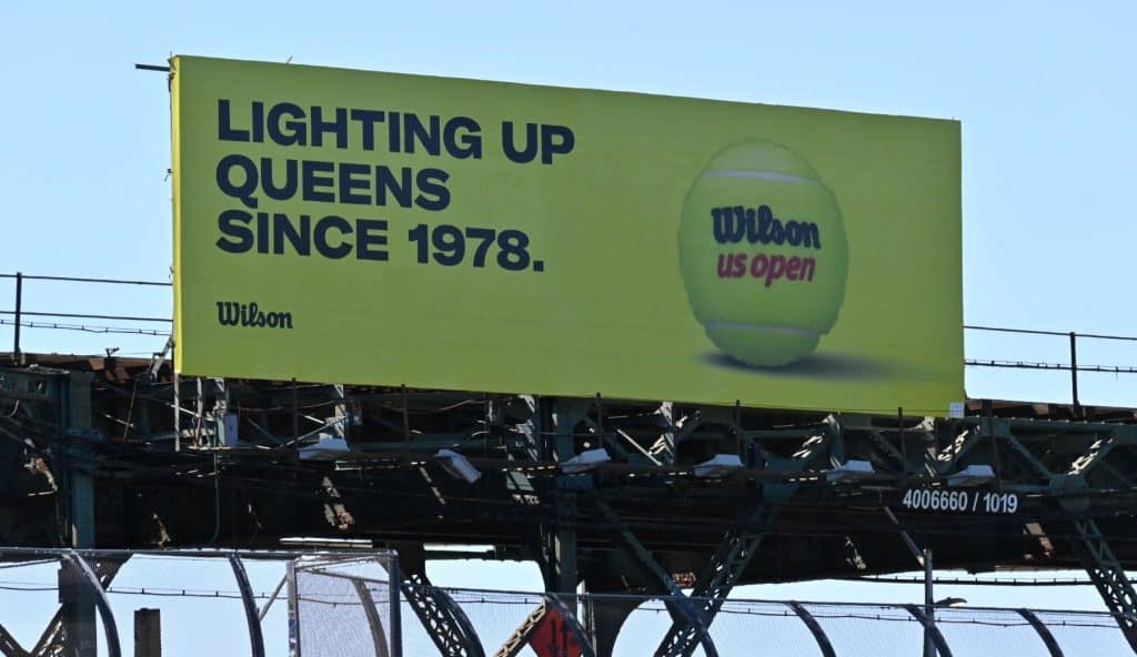 Wilson US Open bulletin billboard in Queens, New York