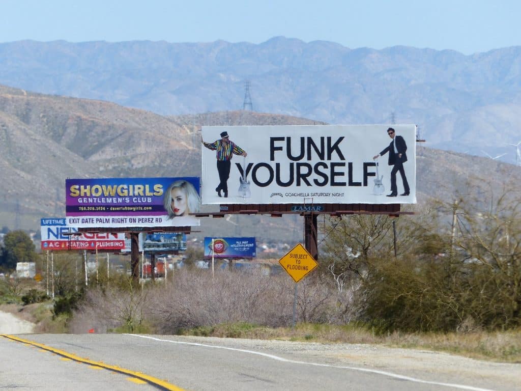 Chromeo billboard installation