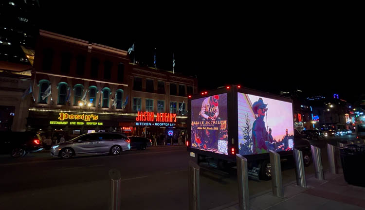Mobile billboard truck advertising campaign
