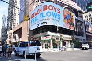 The Beach Boys digital billboard advertisement in Times Square New York