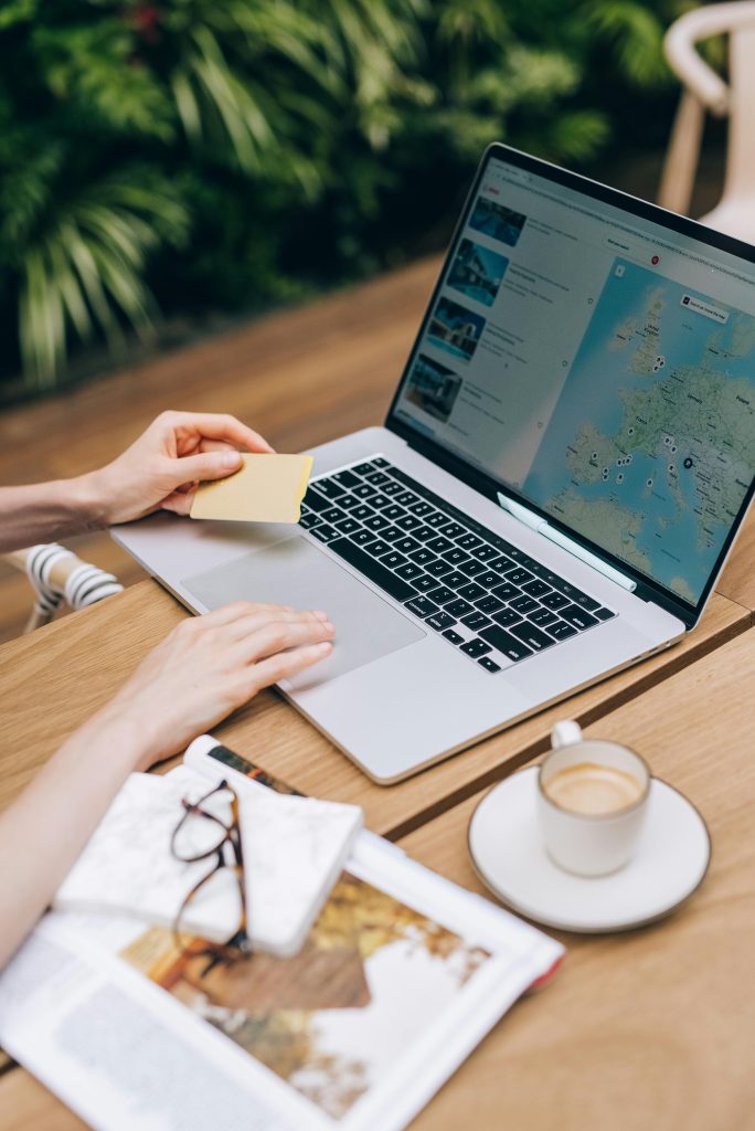 Person browsing online on laptop — retargeting advertising brings past visitors back — DASH TWO