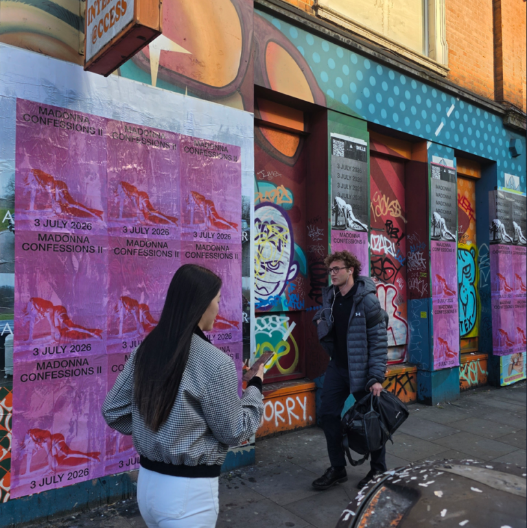Madonna "Confessions II" Wild Posting® and Wheat Pasting campaign — Shoreditch wheat-pasted album launch teaser