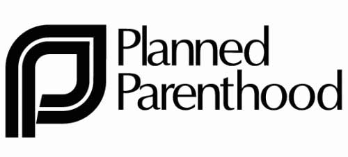 Planned Parenthood logo with a black stylized emblem and the words Planned Parenthood.