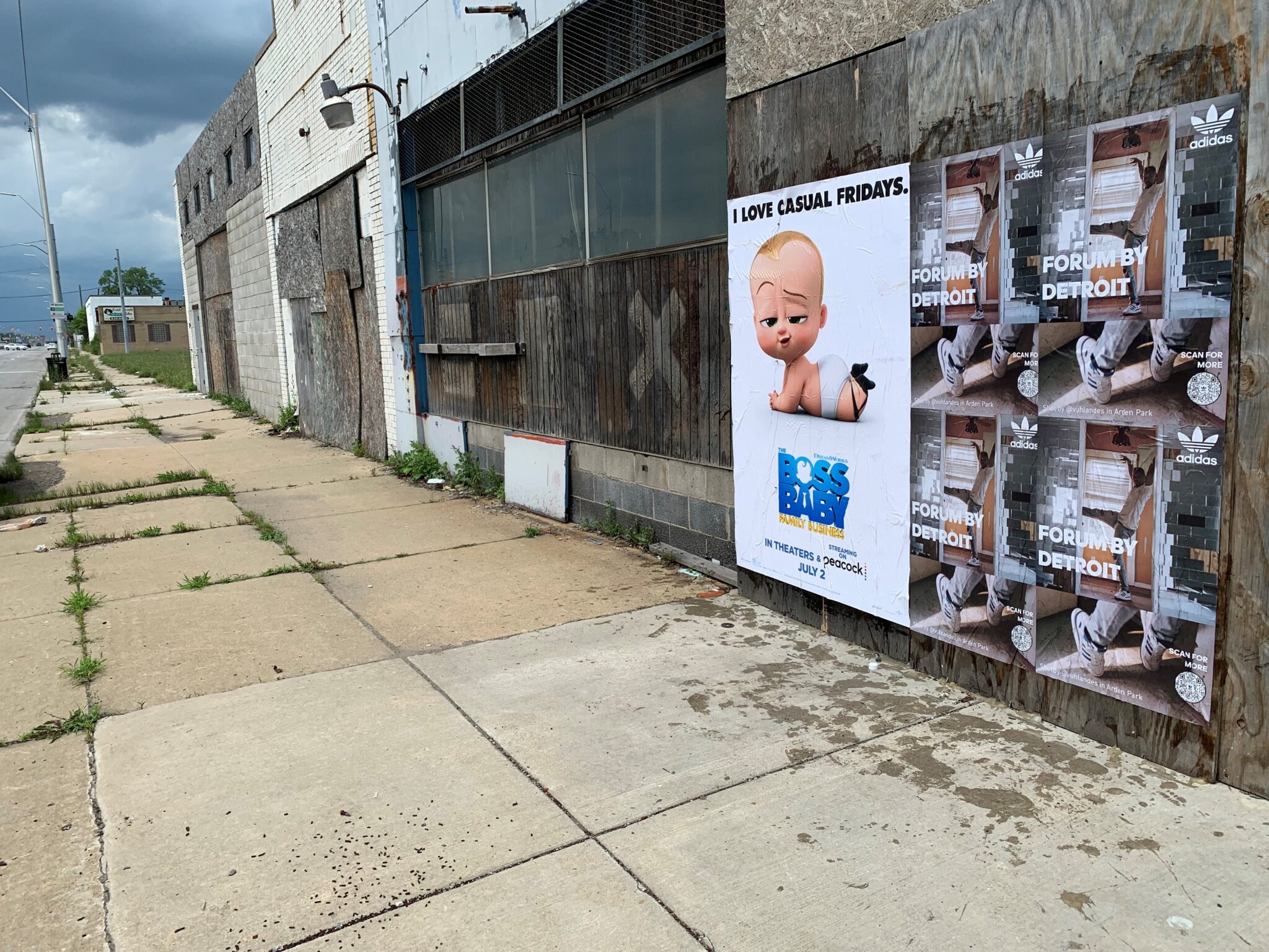 adidas Originals "Forum by Detroit" Wild Posting® campaign on Grand River Avenue, Detroit