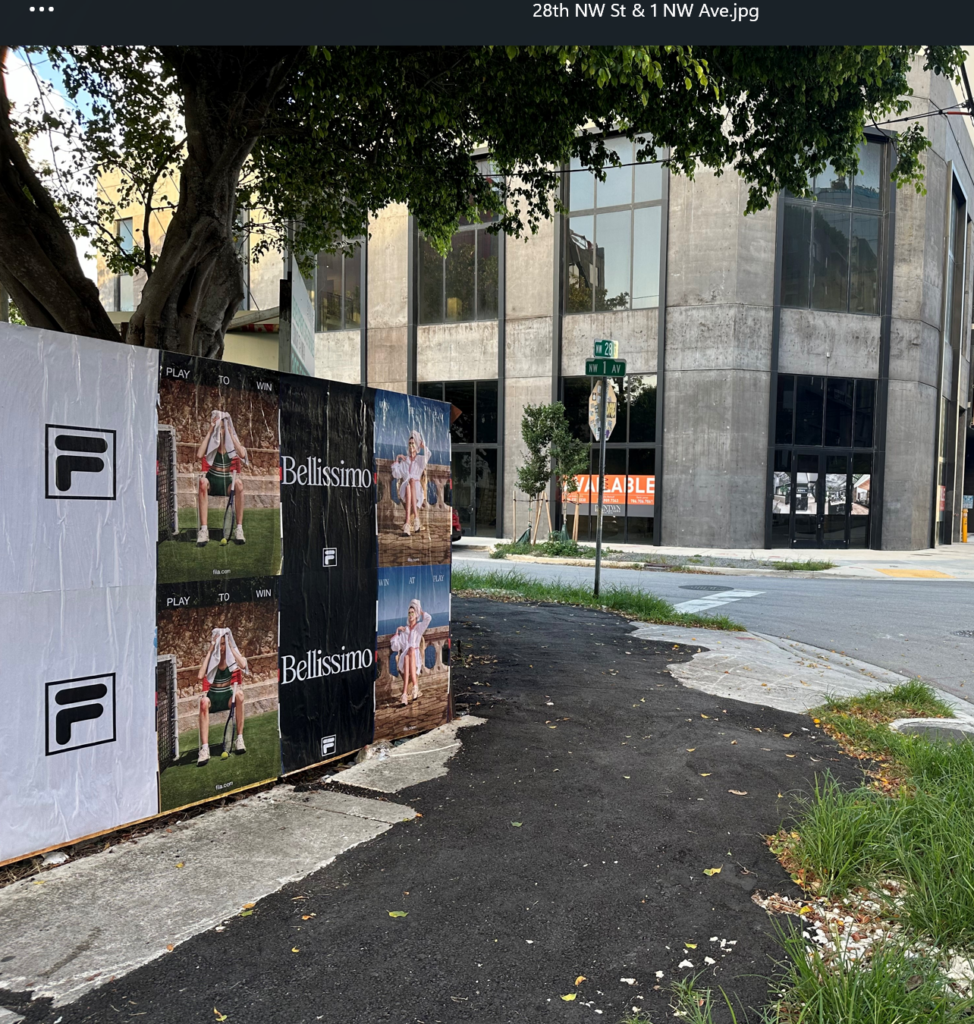 FILA "Play to Win / Bellissimo" Wild Posting® campaign at NW 28th St & NW 1st Ave, Wynwood Arts District, Miami