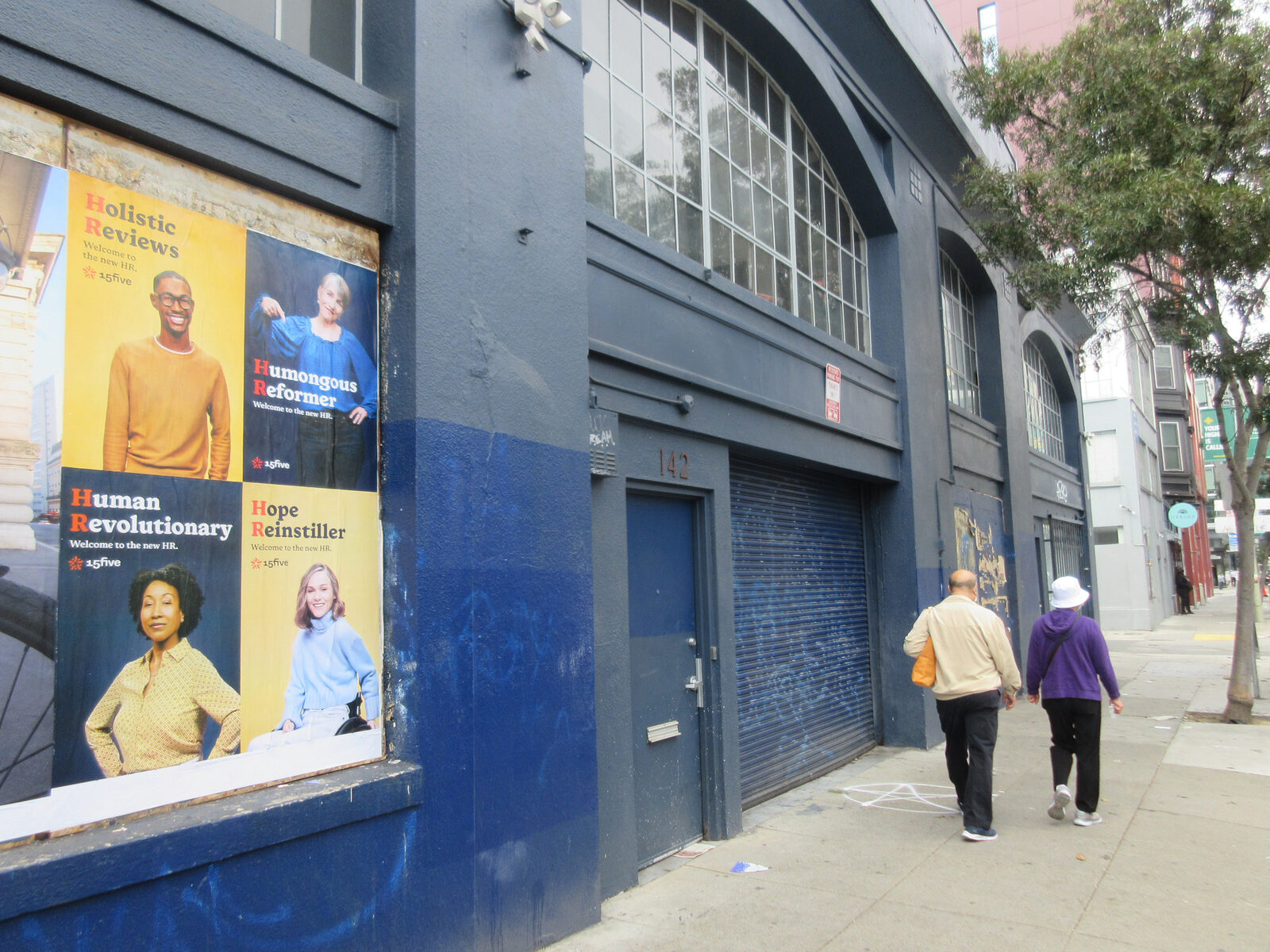 15Five "Welcome to the new HR" Wild Posting® wheat-pasted at 142 10th Street in SoMa, San Francisco