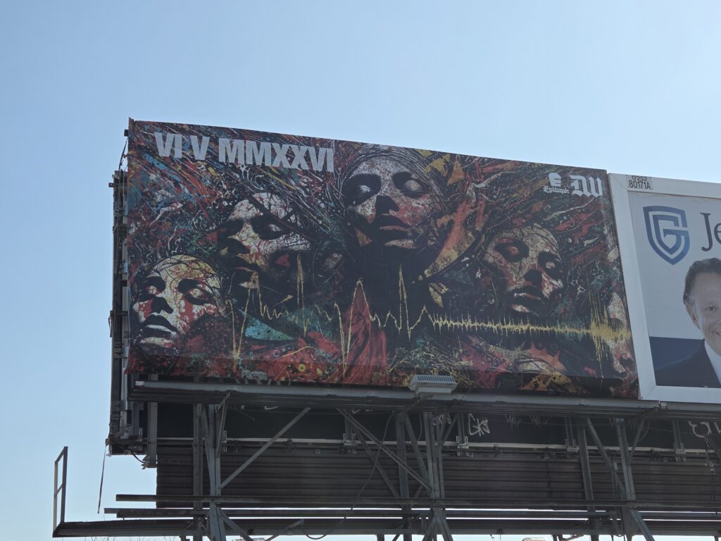 An installed billboard bulletin