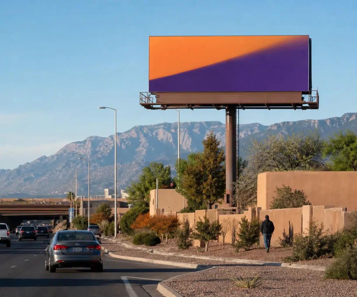 Billboard advertising along I-25 in Albuquerque, NM