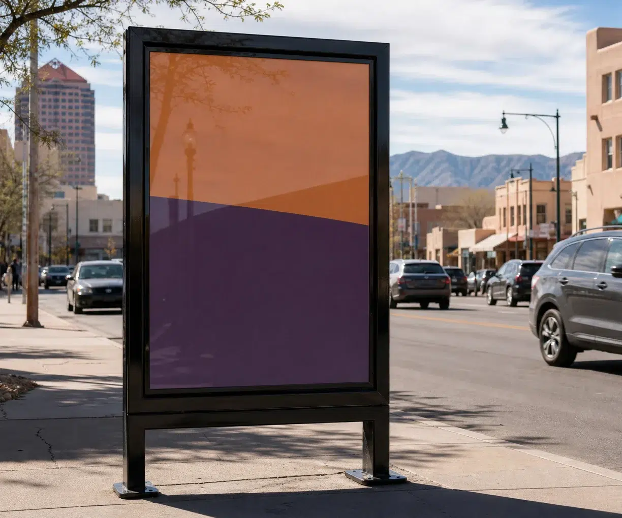 Poster advertising in Downtown Albuquerque, NM