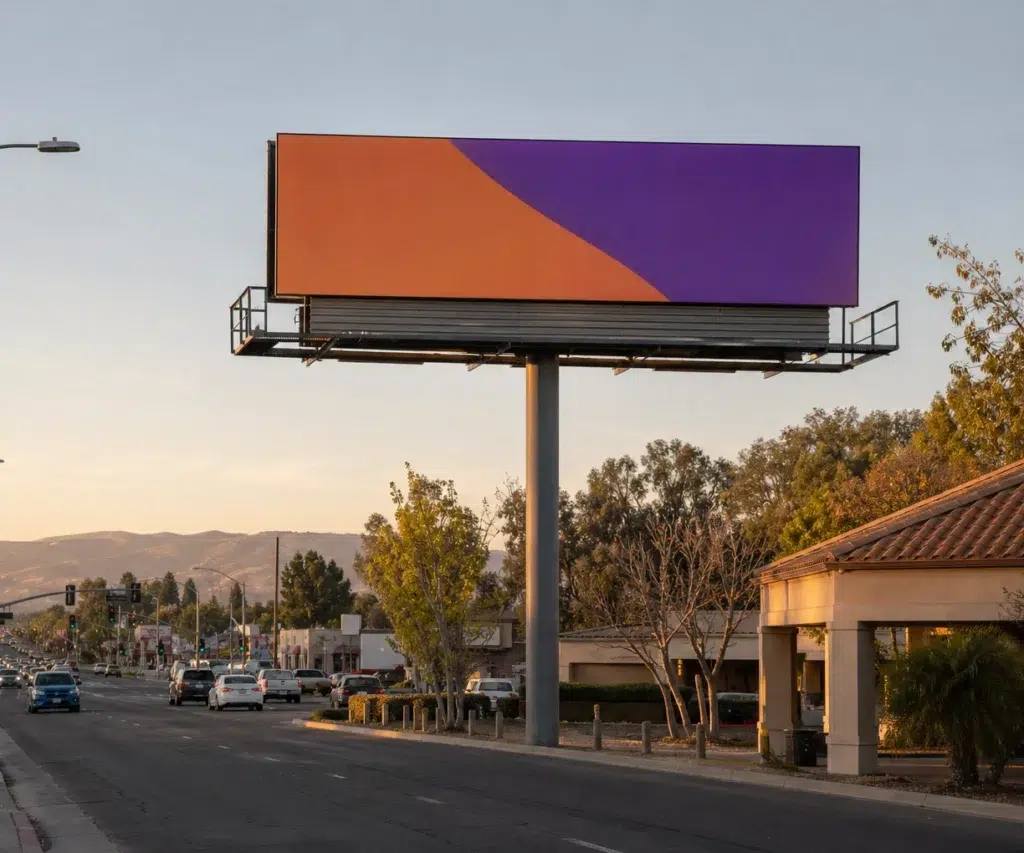 Billboard advertising along CA-99 in Bakersfield, CA