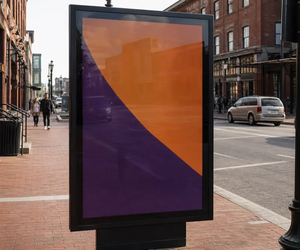 Poster advertising in Inner Harbor, Baltimore, MD