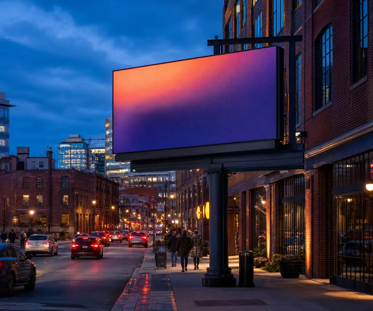 Digital billboard in Harbor East, Baltimore, MD