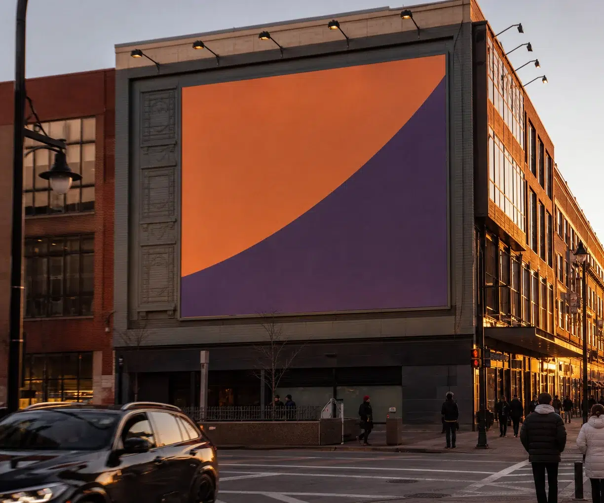 Wallscape advertising near M&T Bank Stadium, Baltimore, MD