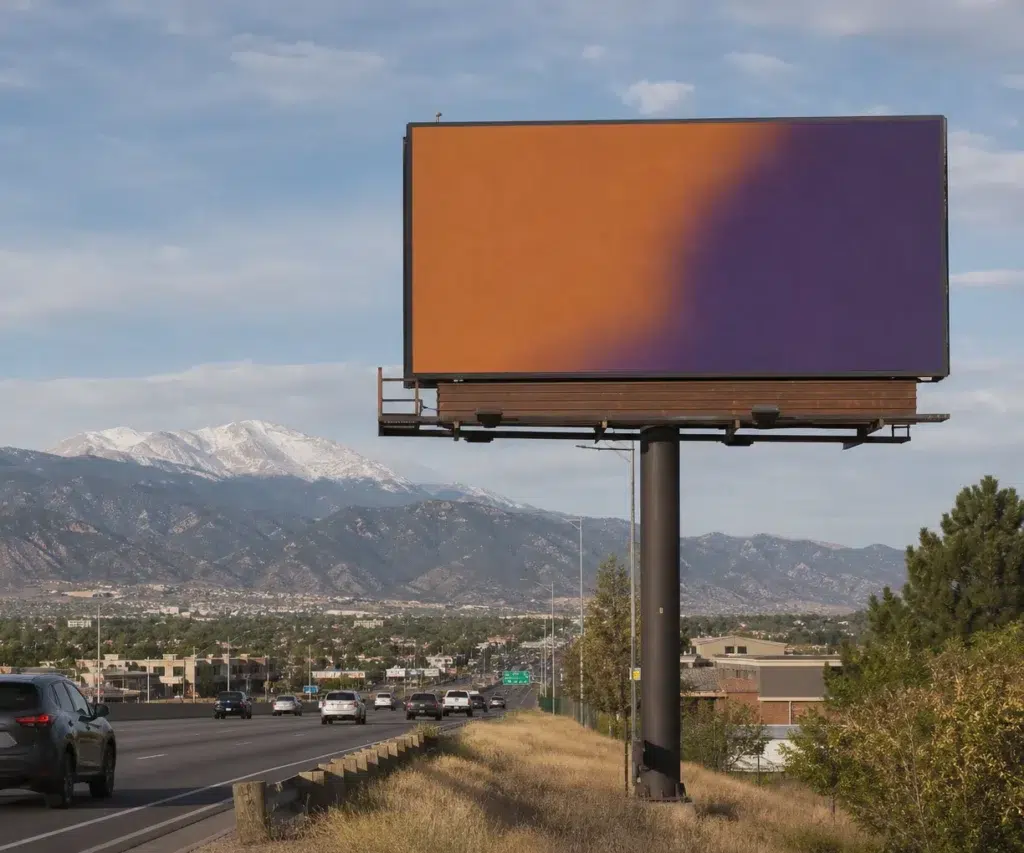 Billboard advertising along I-25 in Colorado Springs, CO