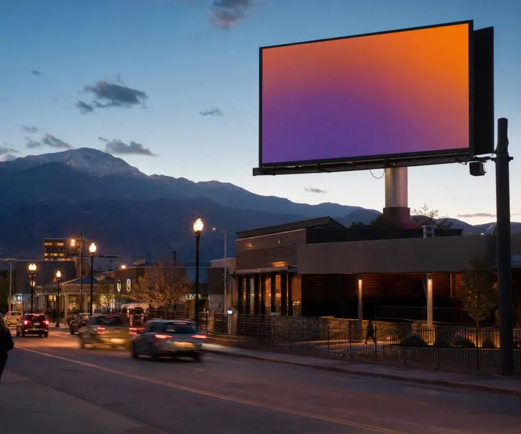 Digital billboard in Old Colorado City, Colorado Springs, CO