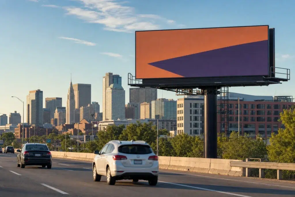 Billboard advertising along I-70 in Columbus, OH