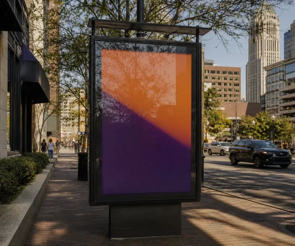 Poster advertising in Downtown Columbus, OH