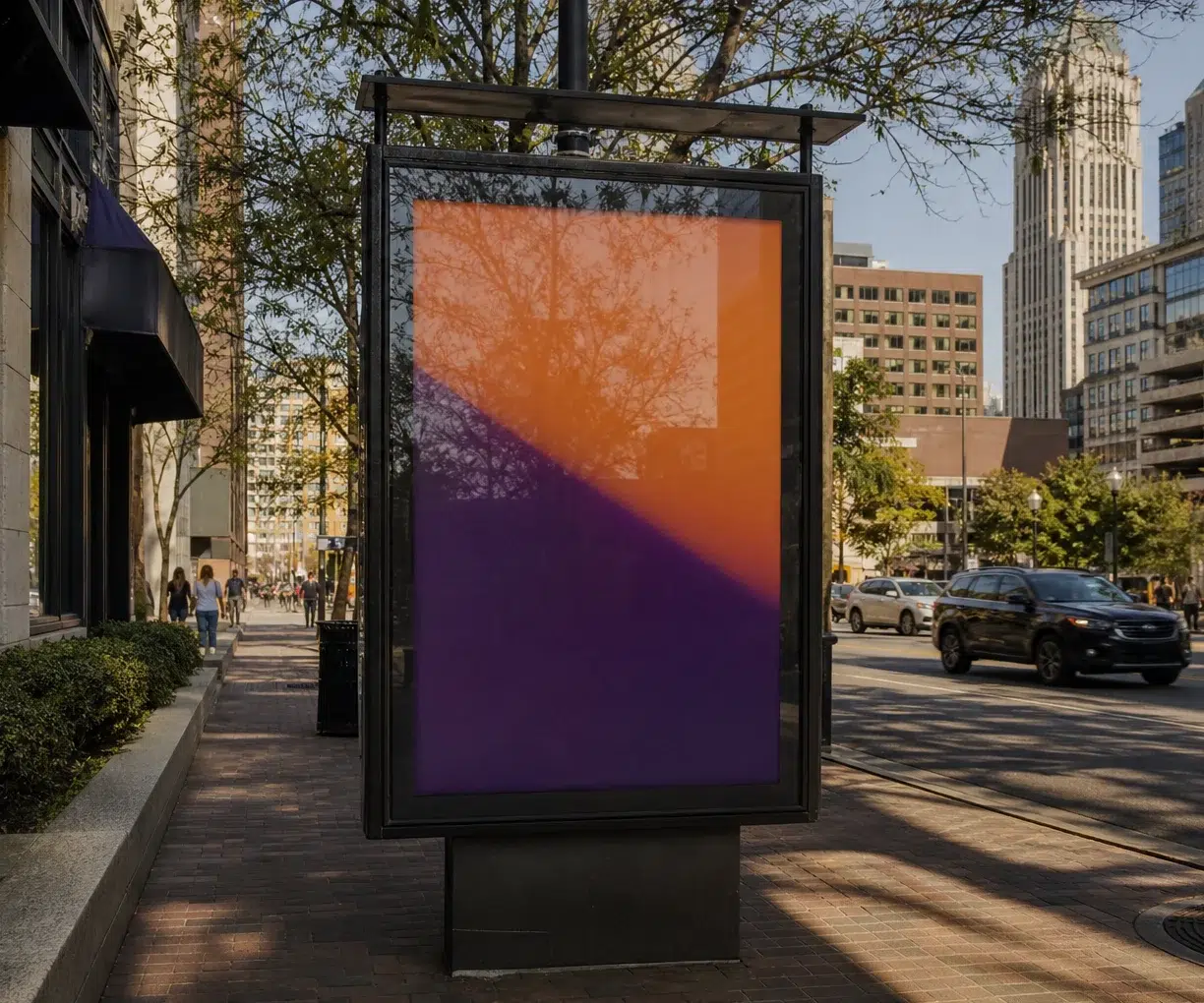 Poster advertising in Downtown Columbus, OH