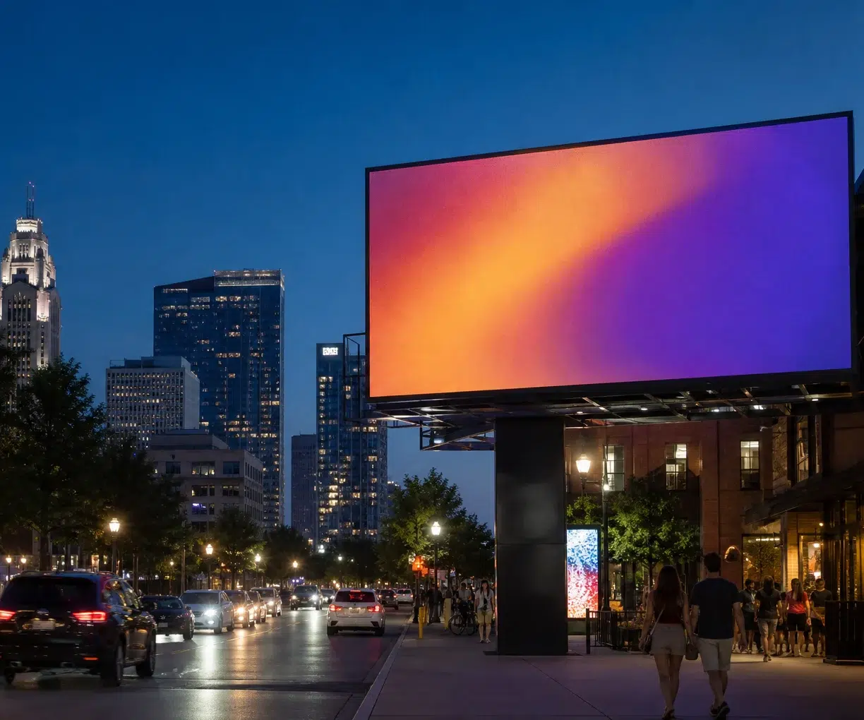 Digital billboard in Short North, Columbus, OH