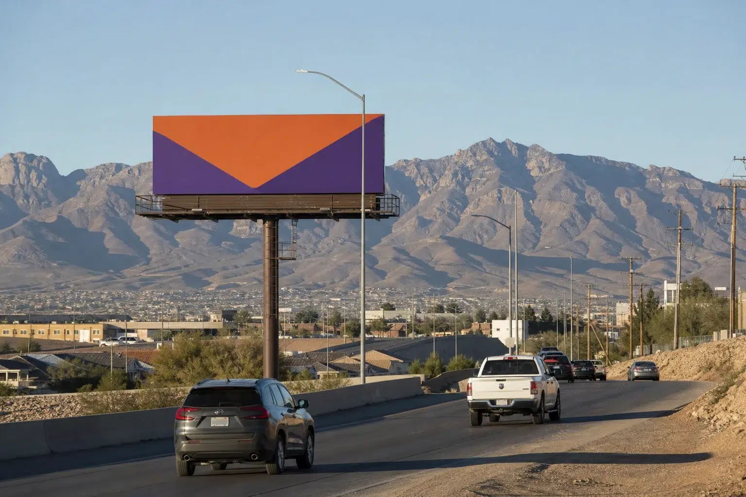 Billboard advertising along I-10 in El Paso, TX