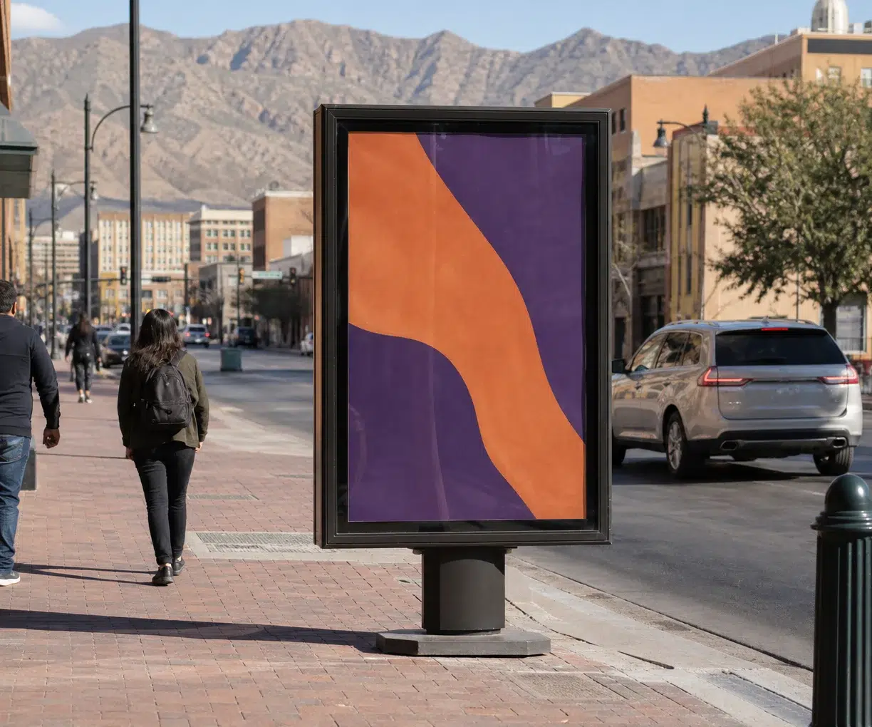 Poster advertising in Downtown El Paso, TX