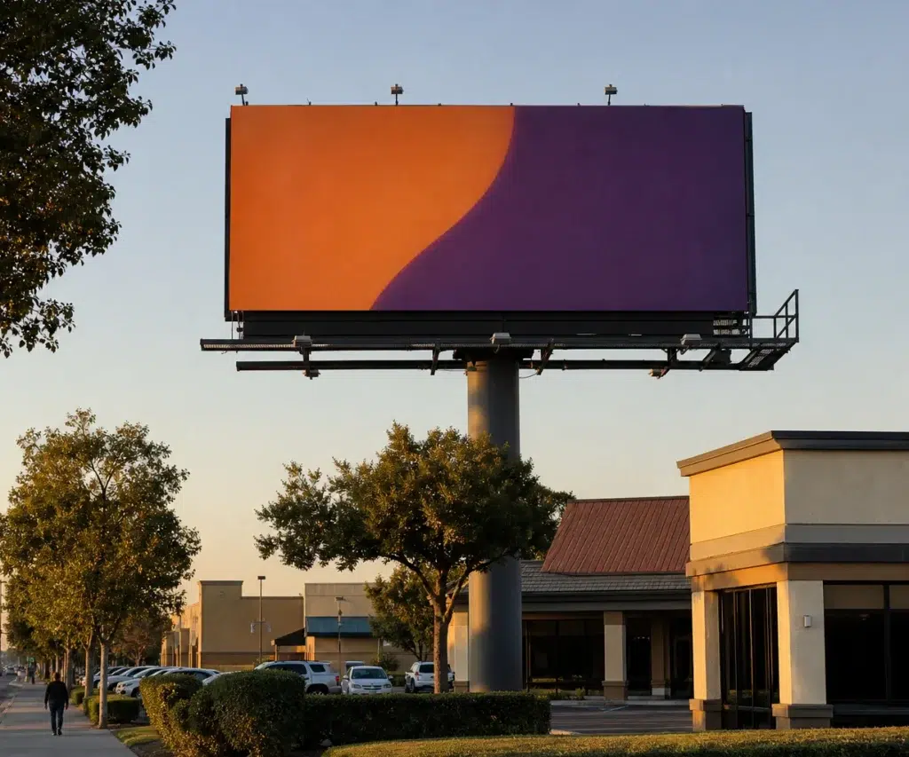 Billboard advertising along CA-99 in Fresno, CA