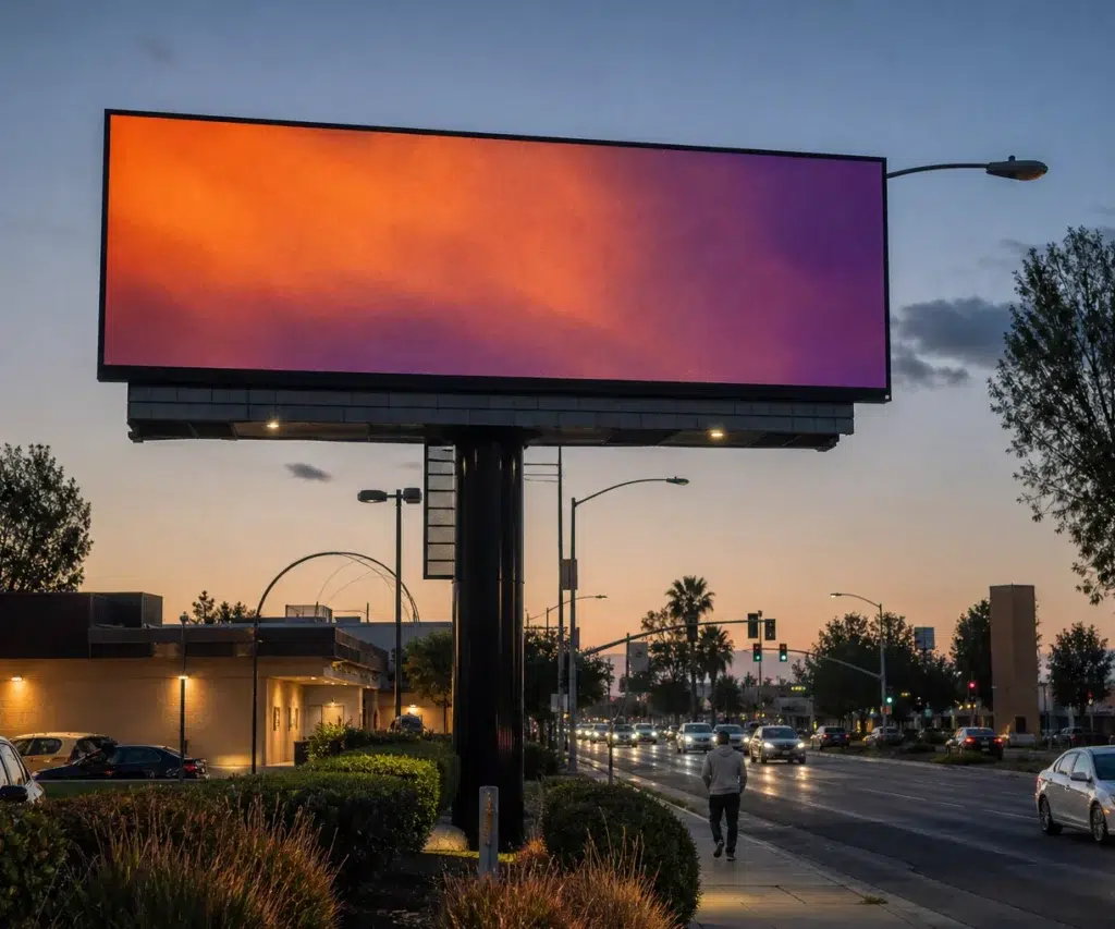 Digital billboard in River Park, Fresno, CA