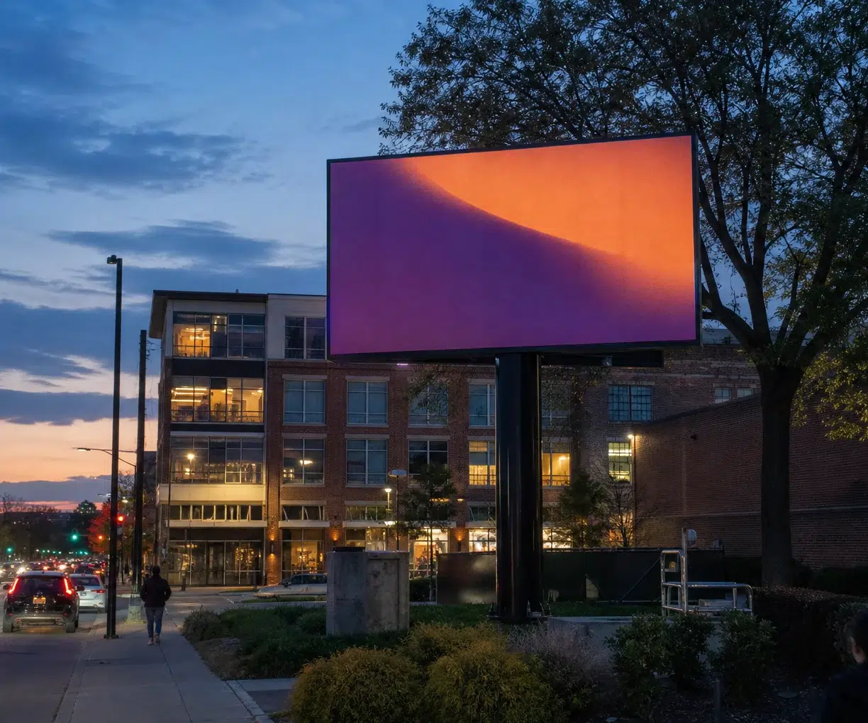 Digital billboard in Broad Ripple, Indianapolis, IN