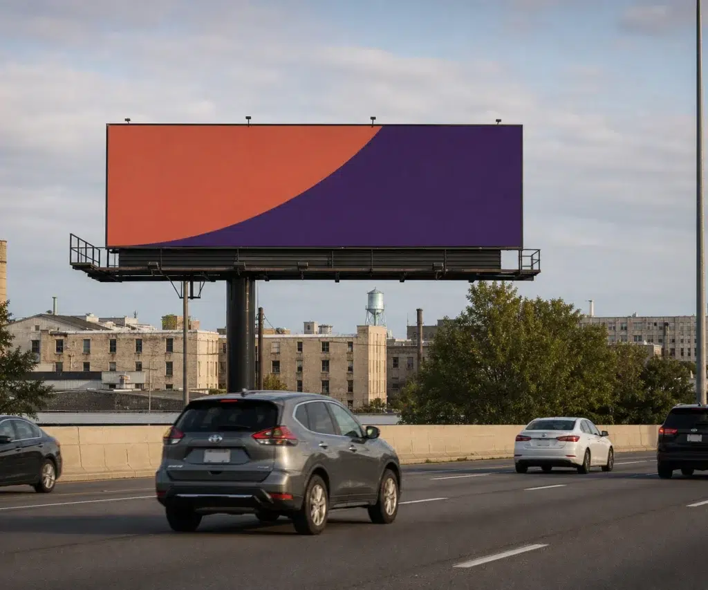 Billboard advertising along I-94 in Milwaukee, WI