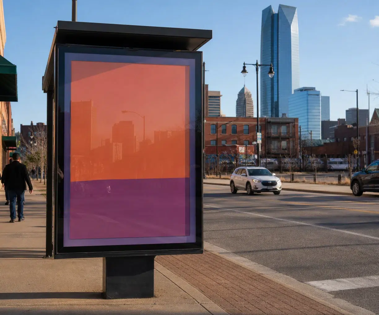 Poster advertising in Bricktown, Oklahoma City, OK
