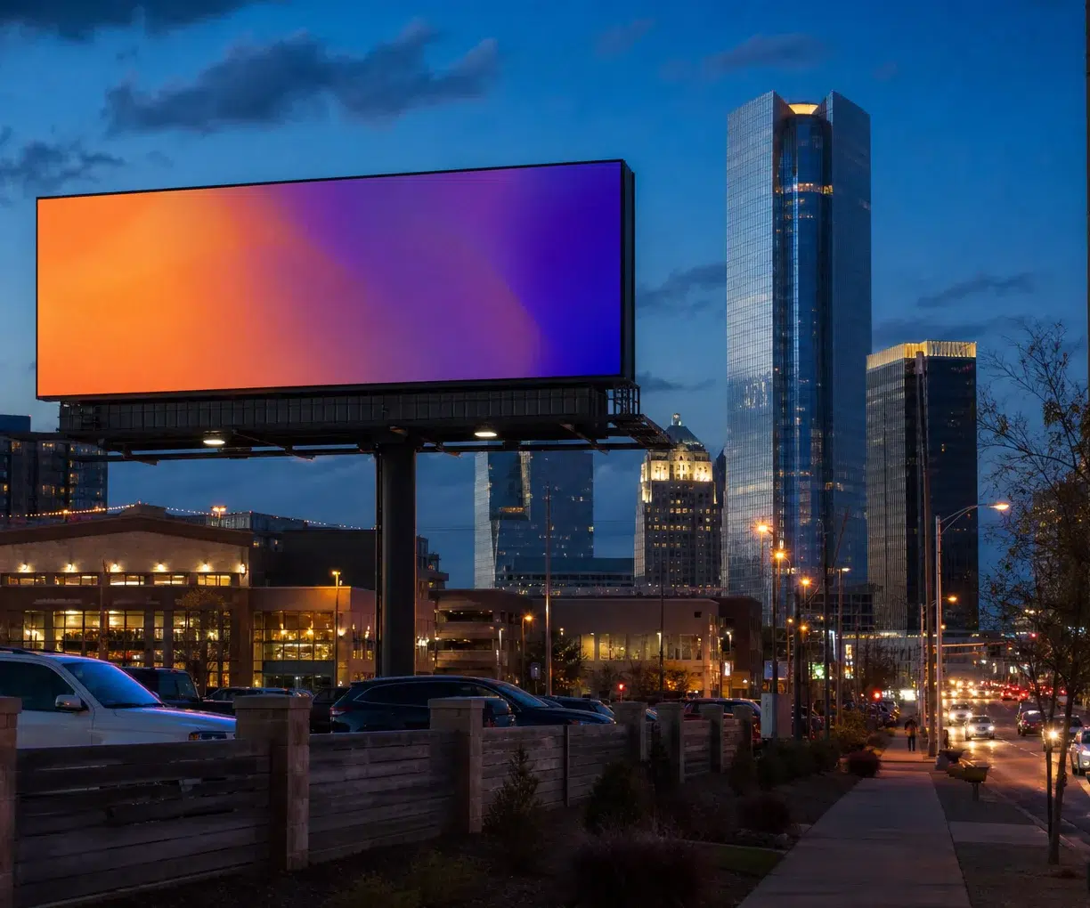 Digital billboard in Midtown, Oklahoma City, OK