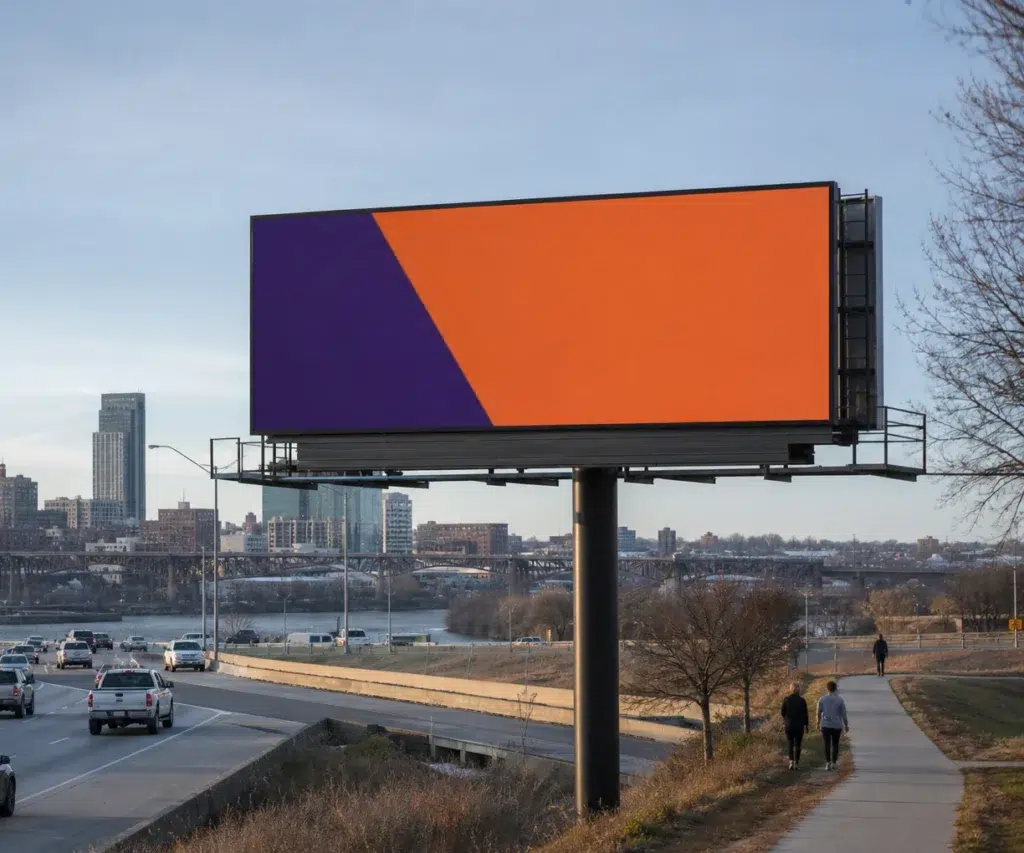 Billboard advertising along I-80 in Omaha, NE