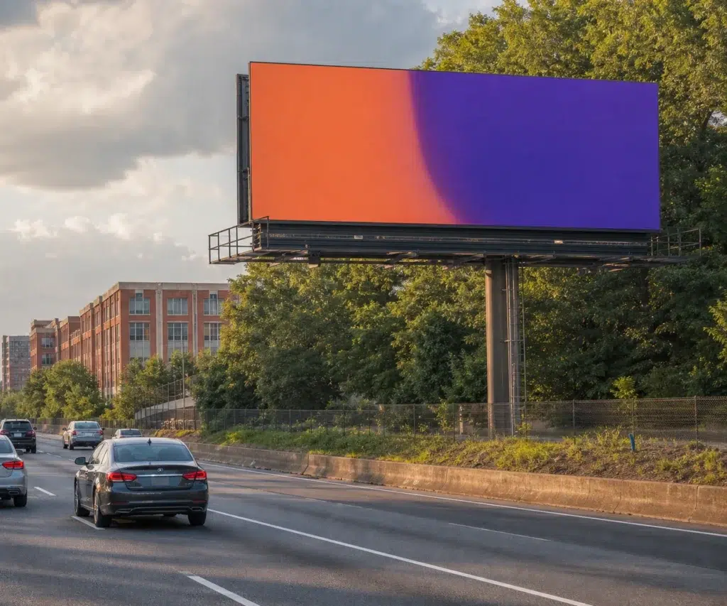 Billboard advertising along I-40 in Raleigh, NC