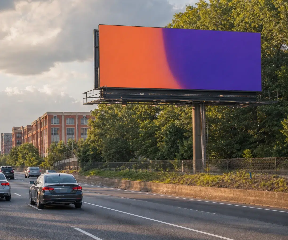 Billboard advertising along I-40 in Raleigh, NC