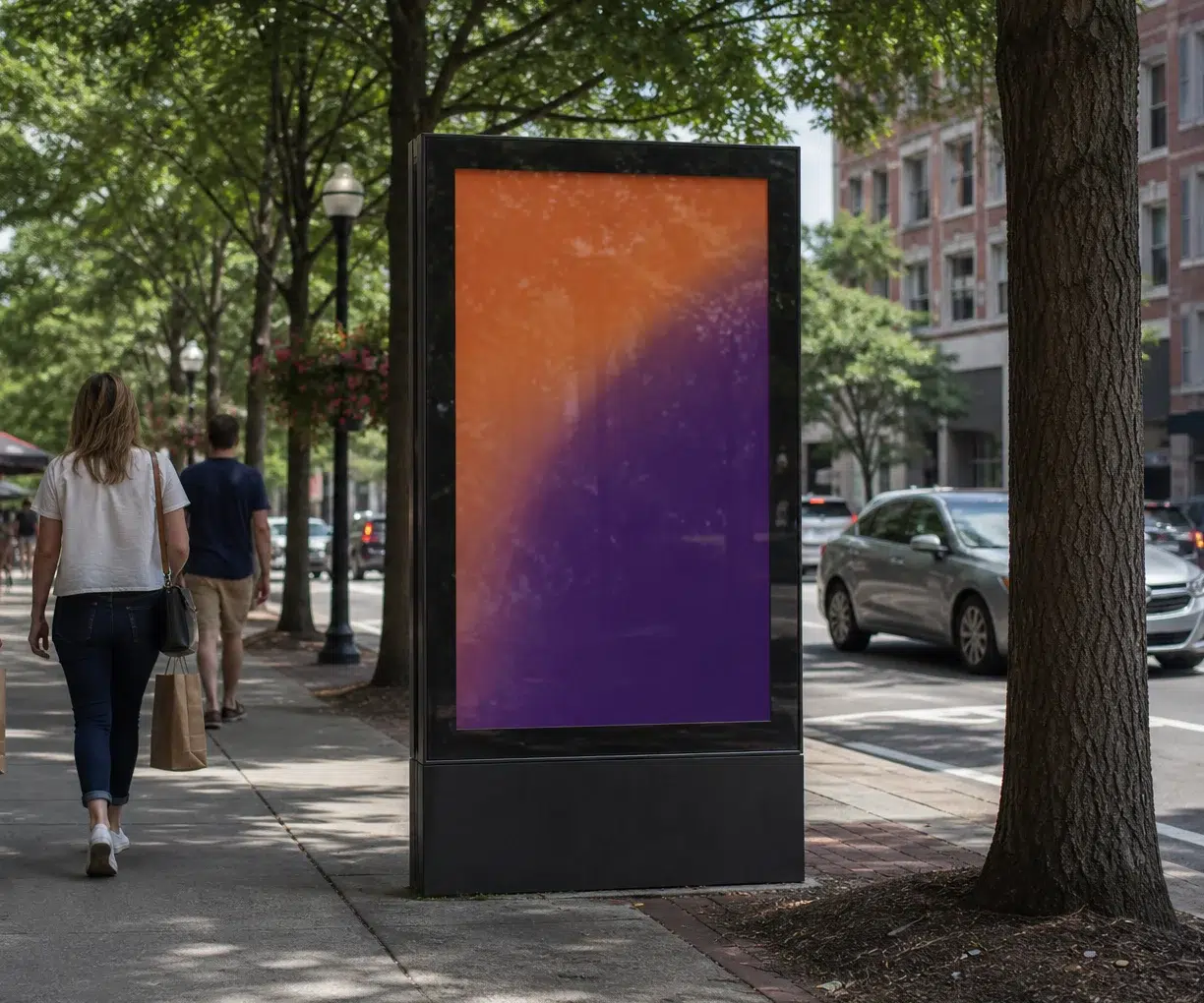 Poster advertising in Downtown Raleigh, NC