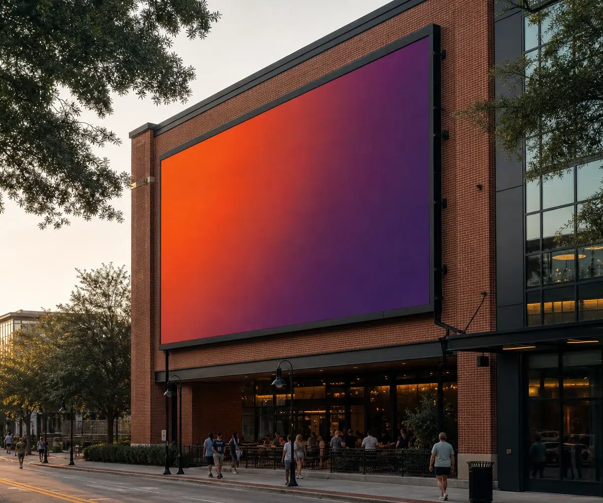 Wallscape advertising near PNC Arena, Raleigh, NC