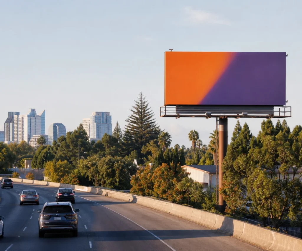 Billboard advertising along I-5 in Sacramento, CA