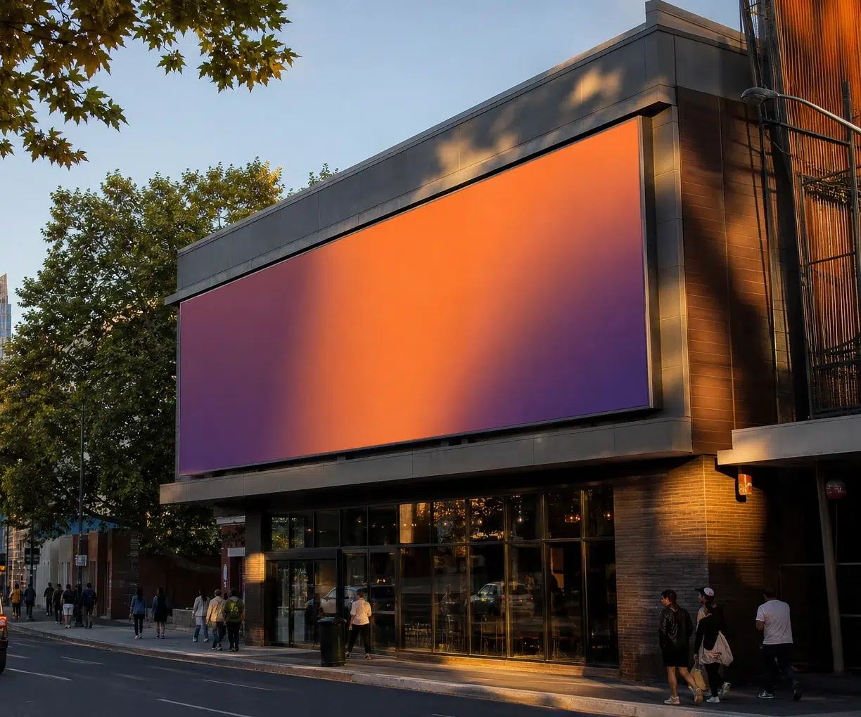 Wallscape advertising near Golden 1 Center, Sacramento, CA
